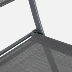 Set mesa de jardín plegable de textileno y acero con 4 sillas