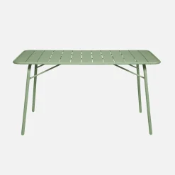 Set mesa de jardín plegable de metal con 6 asientos