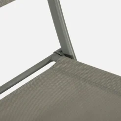 Set mesa de jardín plegable de textileno y acero con 4 sillas