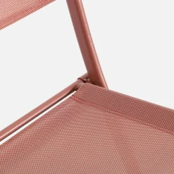 Set mesa de jardín plegable de textileno y acero con 4 sillas