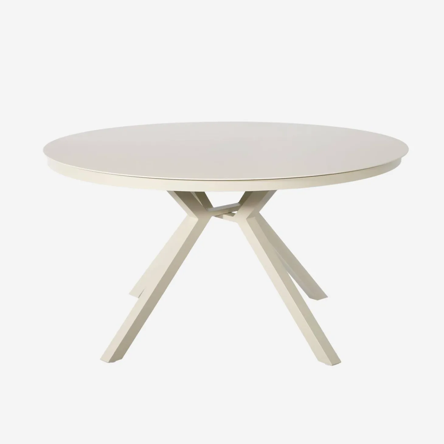Set mesa de jardín redonda de aluminio y vidrio con 6 sillas
