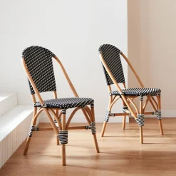 Silla bistró de ratán y polirratán, set de 2