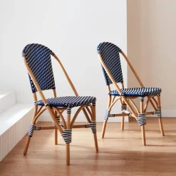 Silla bistró de ratán y polirratán, set de 2