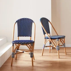 Silla bistró de ratán y polirratán, set de 2