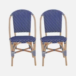 Silla bistró de ratán y polirratán, set de 2