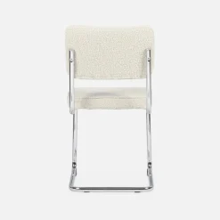 Silla cantilever con rizos texturizados, set de 2