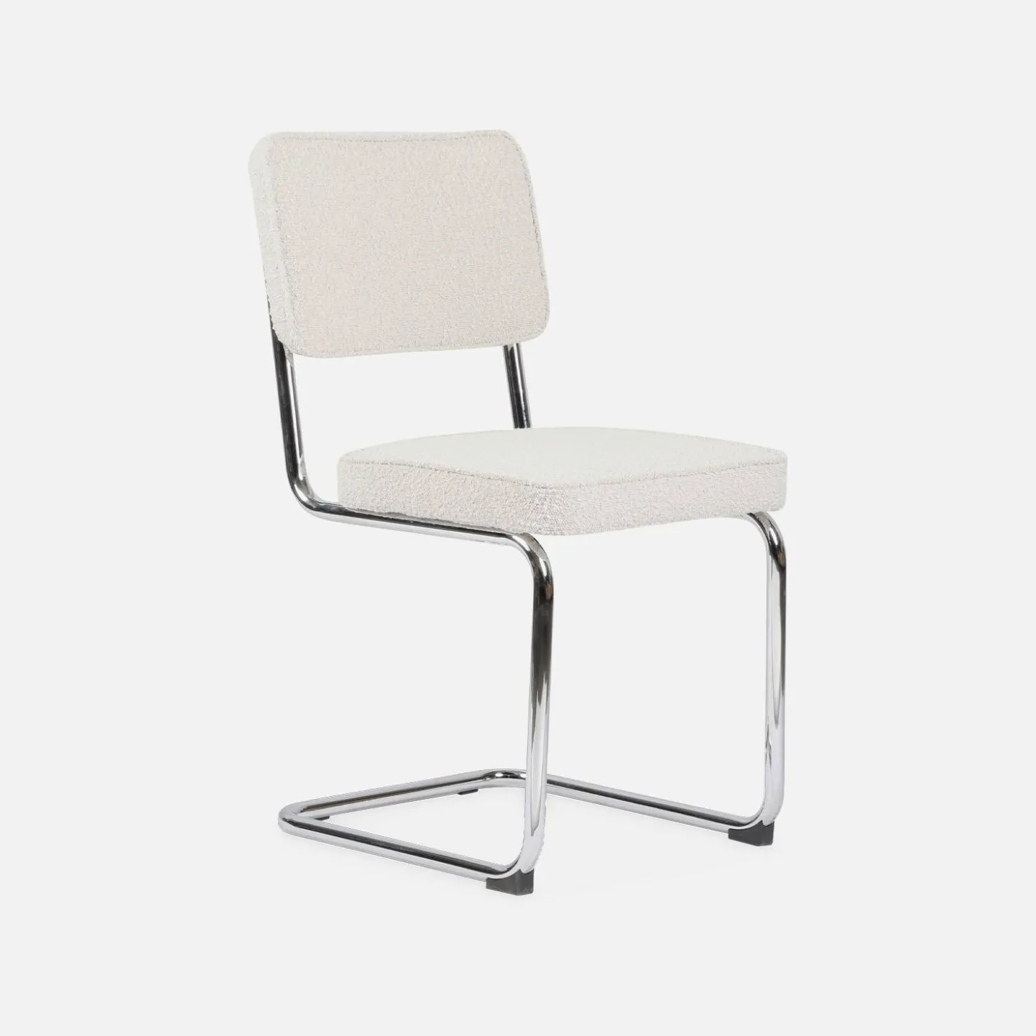Silla cantilever con rizos texturizados, set de 2