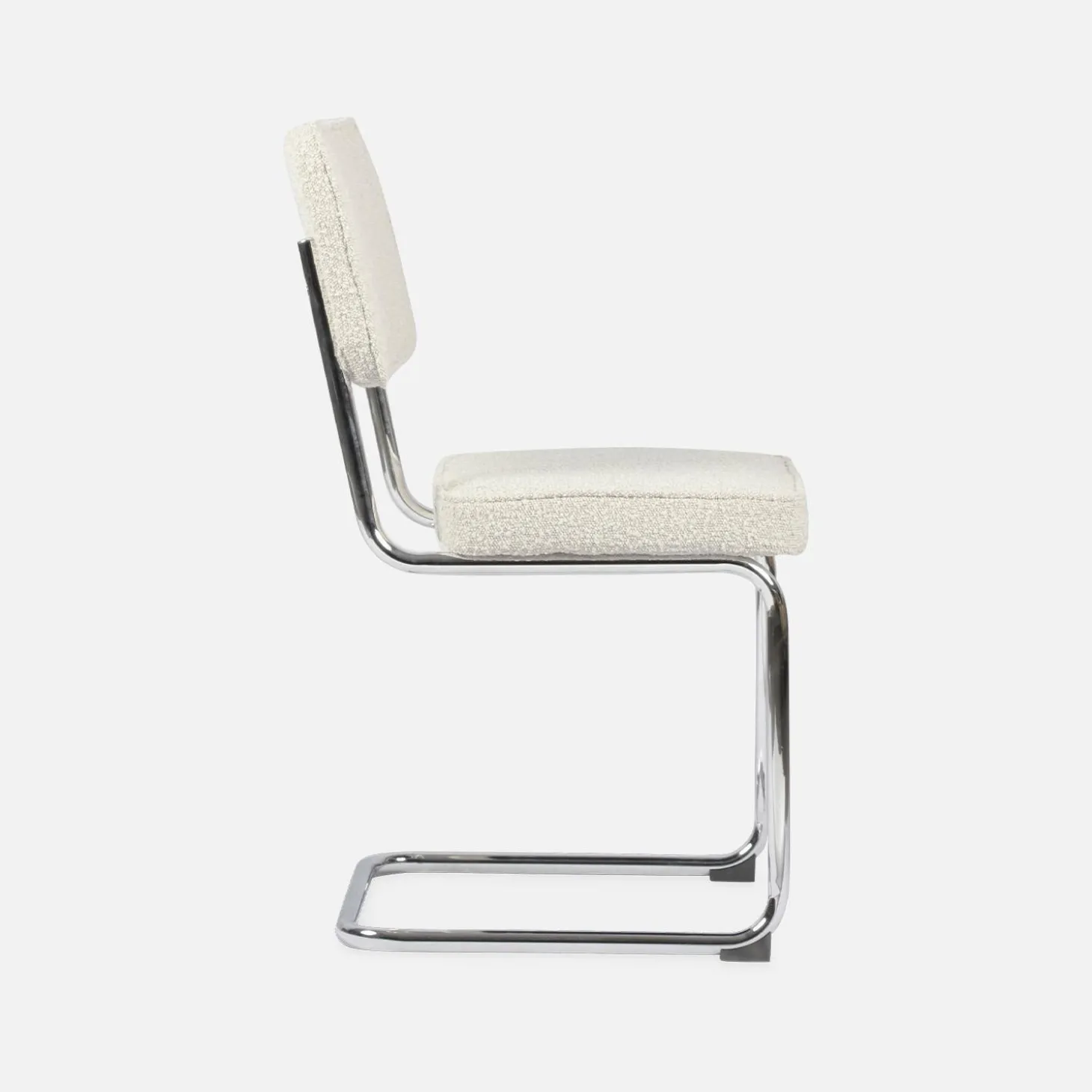 Silla cantilever con rizos texturizados, set de 2