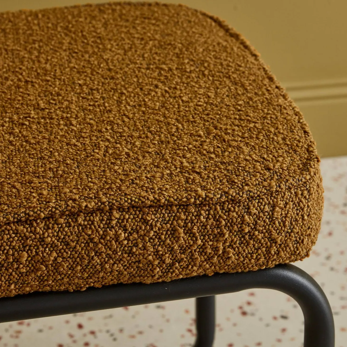 Silla cantilever de borreguito texturizado, set de 2