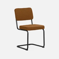 Silla cantilever de borreguito texturizado, set de 2