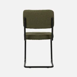 Silla cantilever de borreguito texturizado, set de 2