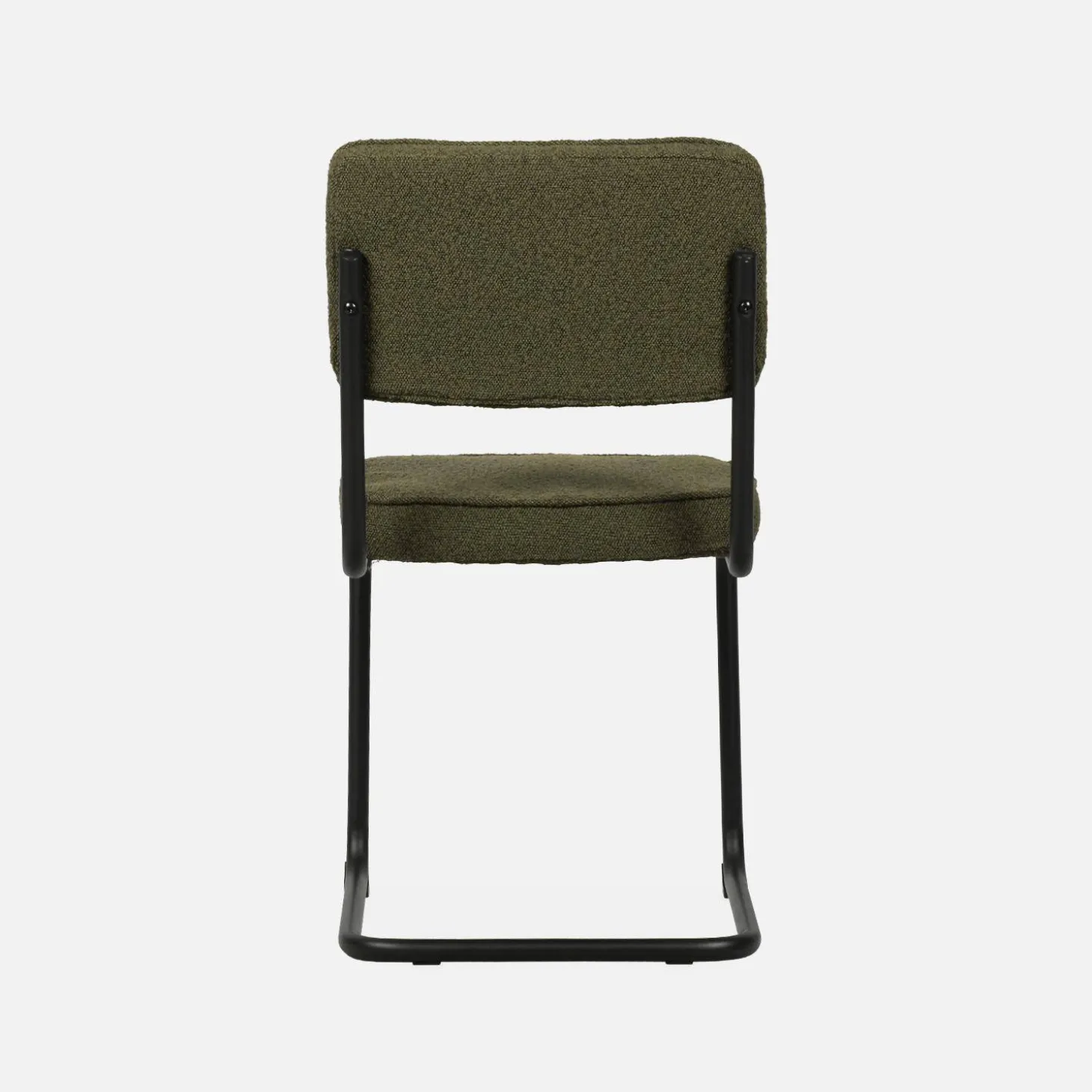 Silla cantilever de borreguito texturizado, set de 2