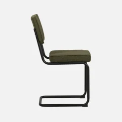 Silla cantilever de borreguito texturizado, set de 2
