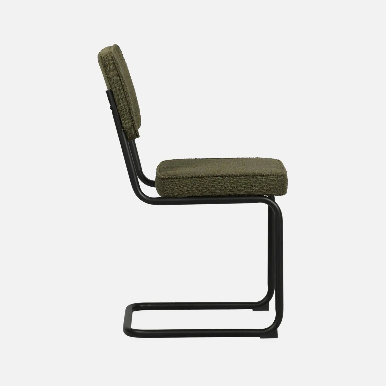 Silla cantilever de borreguito texturizado, set de 2