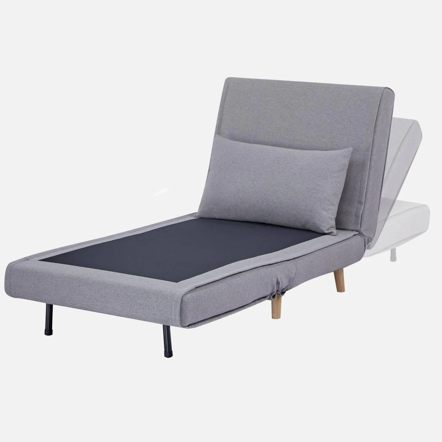 Silla convertible en cama tela base madera