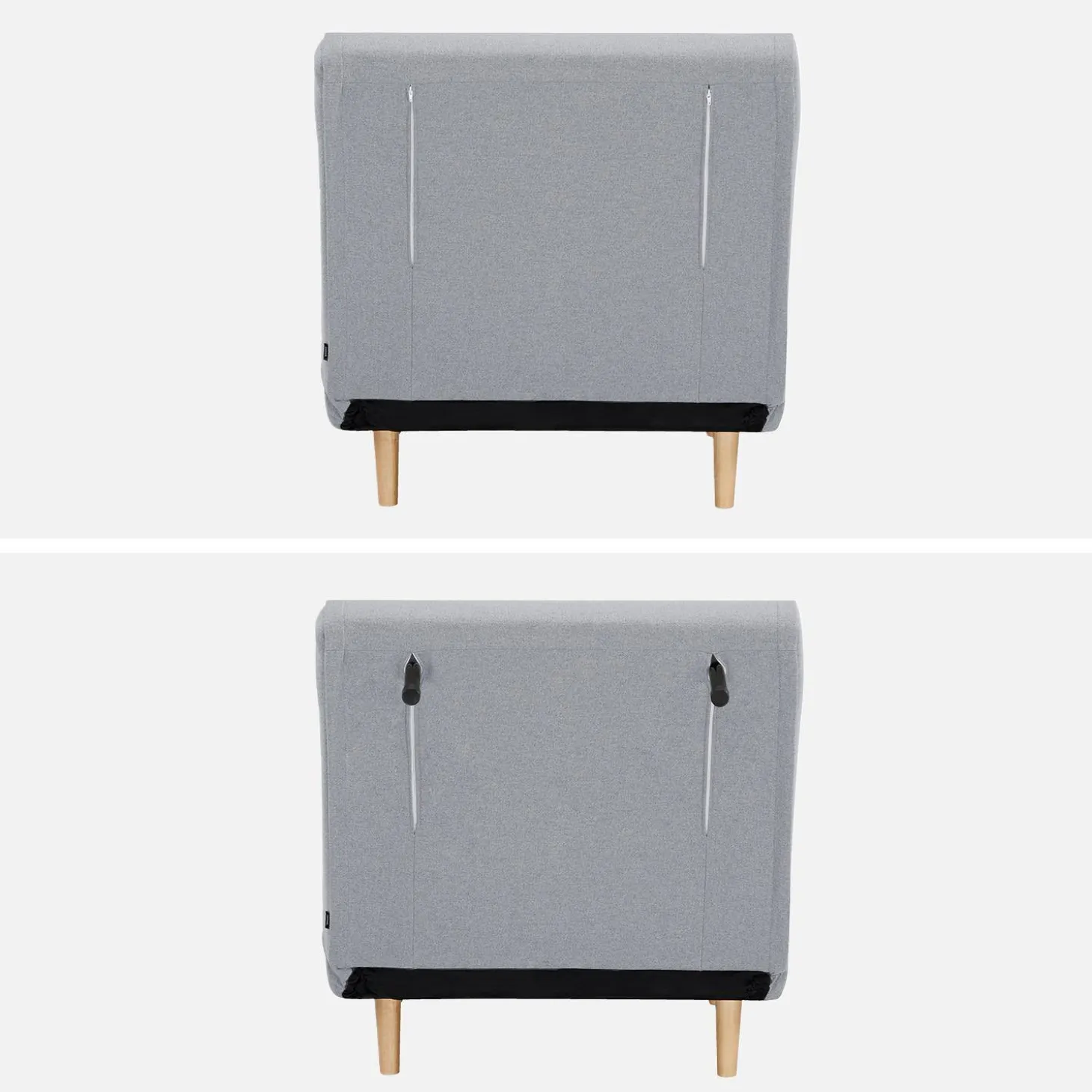 Silla convertible en cama tela base madera