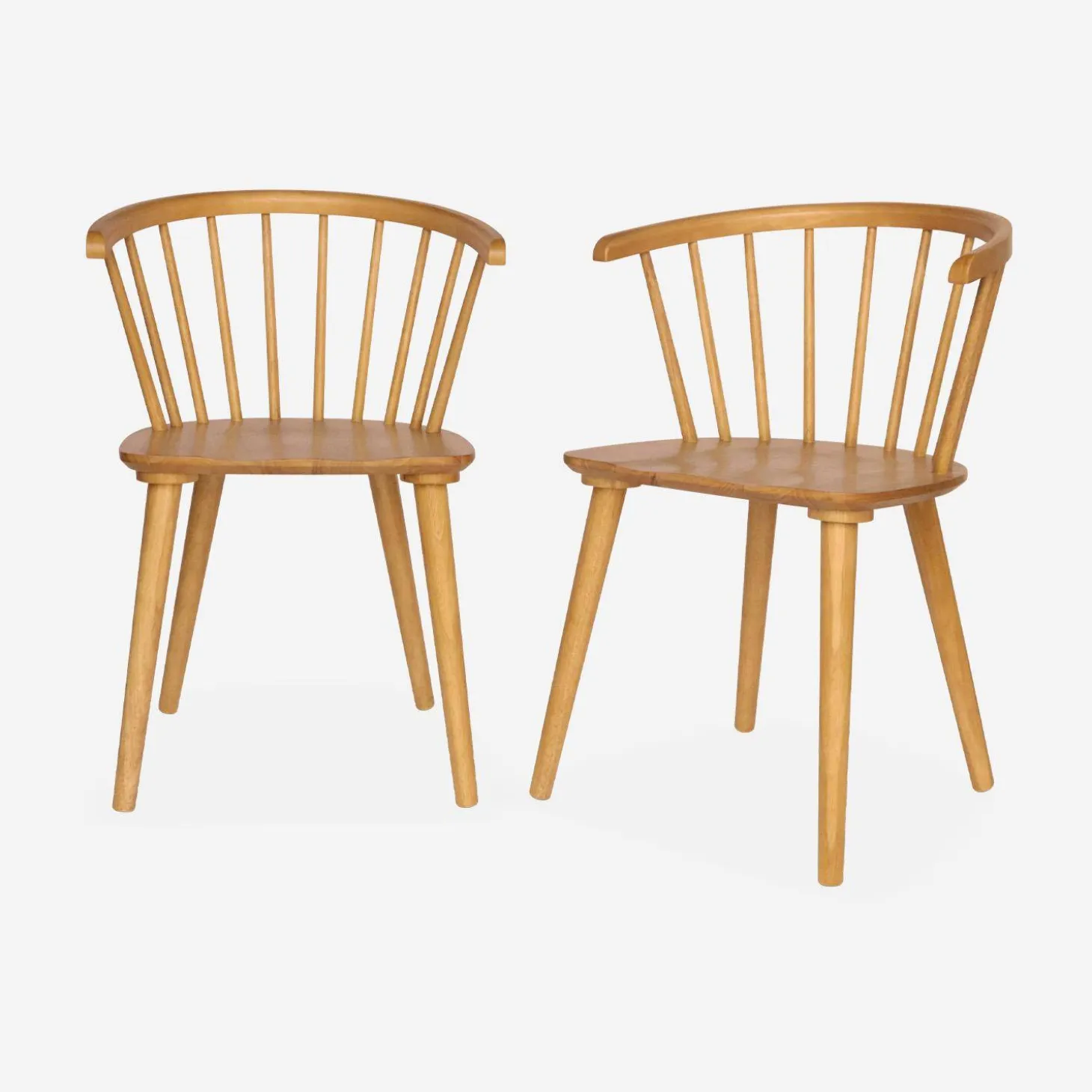 Silla de bar de madera, set de 2