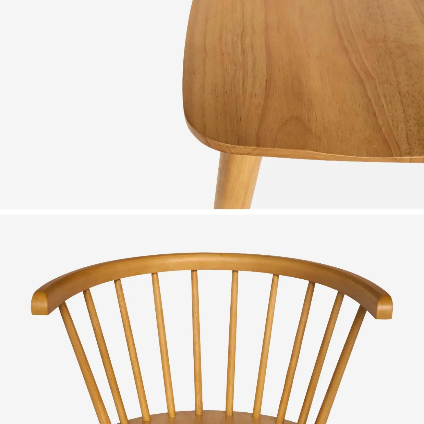 Silla de bar de madera, set de 2