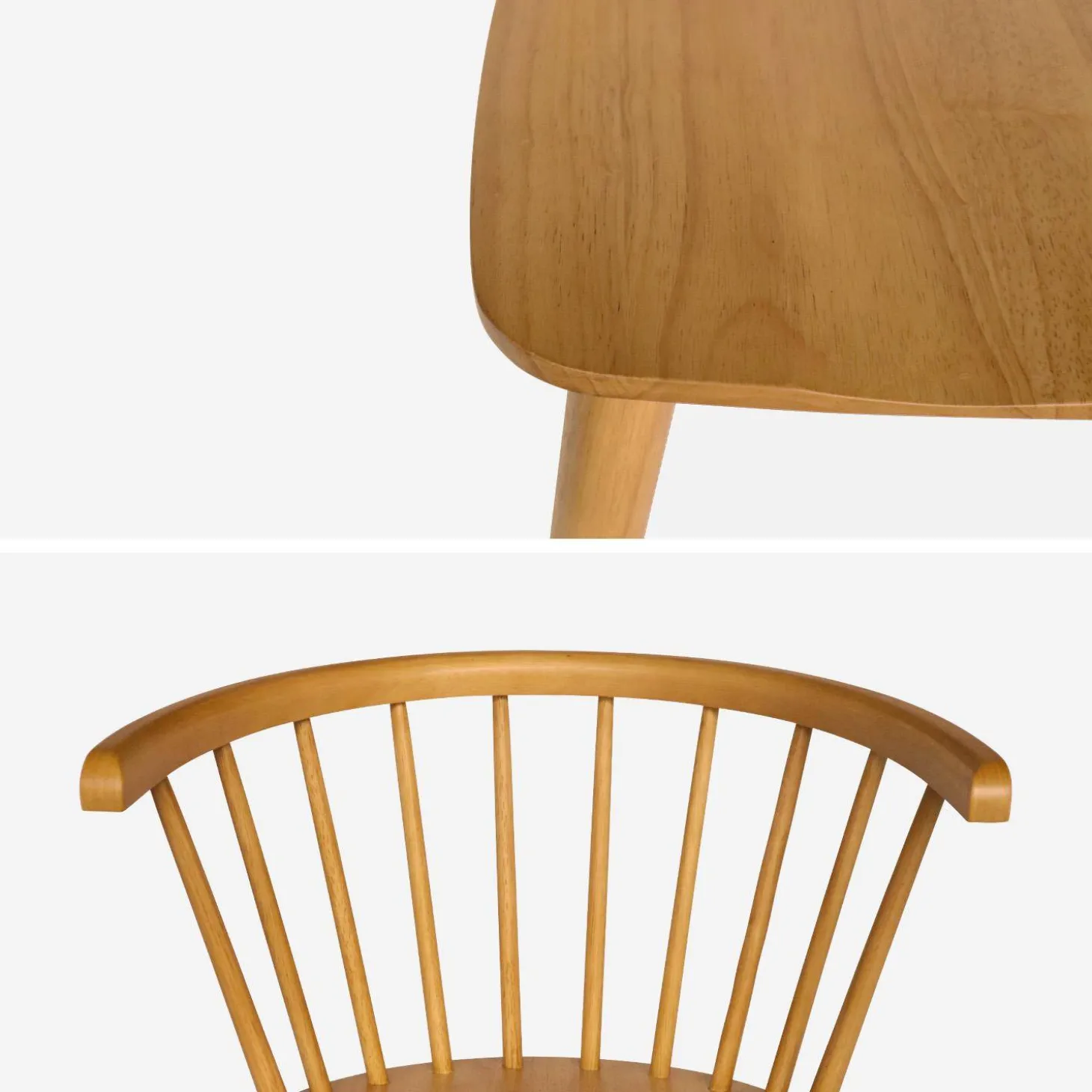 Silla de bar de madera, set de 4