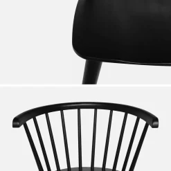Silla de bar de madera, set de 2