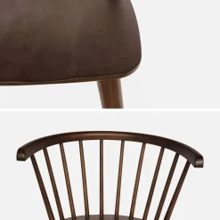 Silla de bar de madera, set de 2