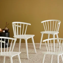 Silla de bar de madera, set de 4