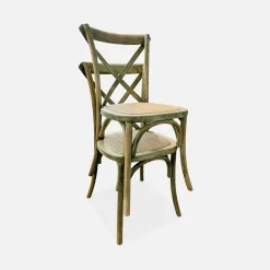 Silla de bistró vintage de madera, set de 4