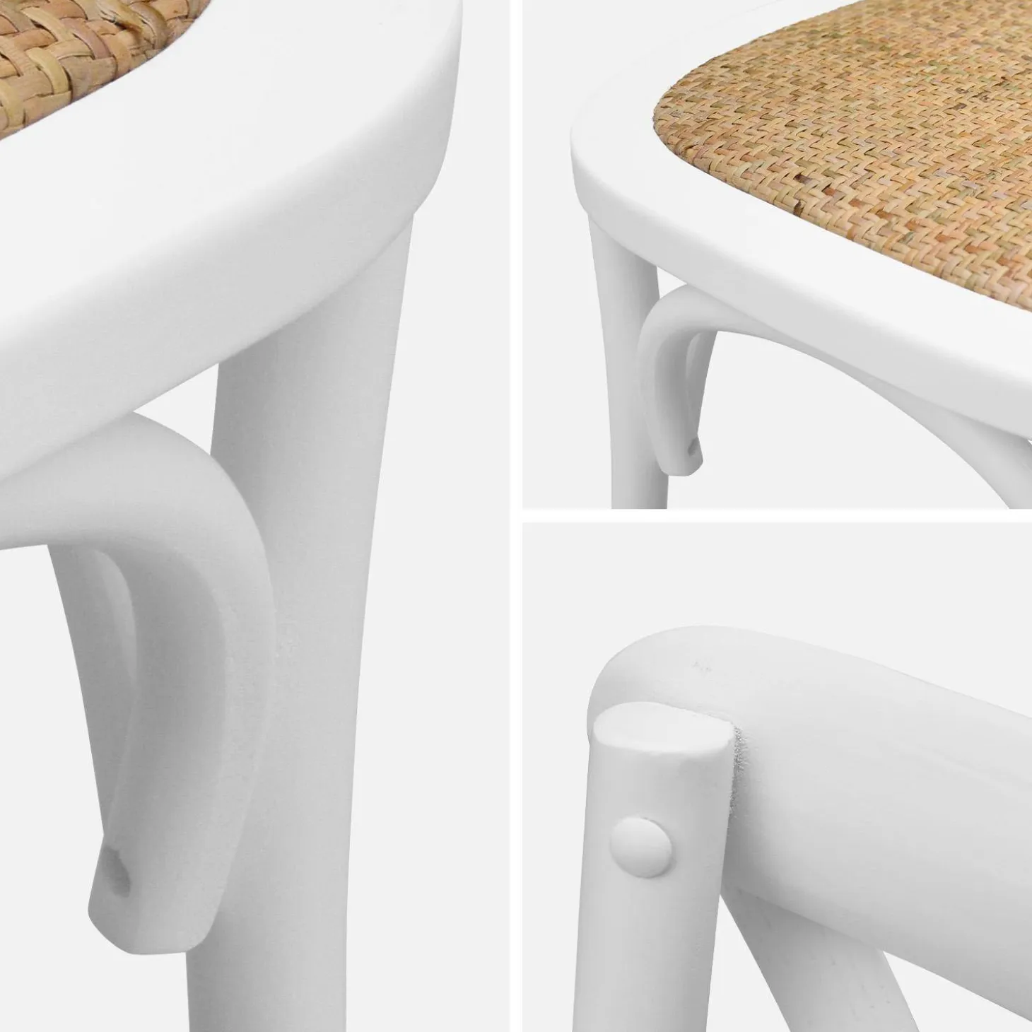 Silla de bistró vintage de madera, set de 4