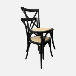 Silla de bistró vintage de madera, set de 2