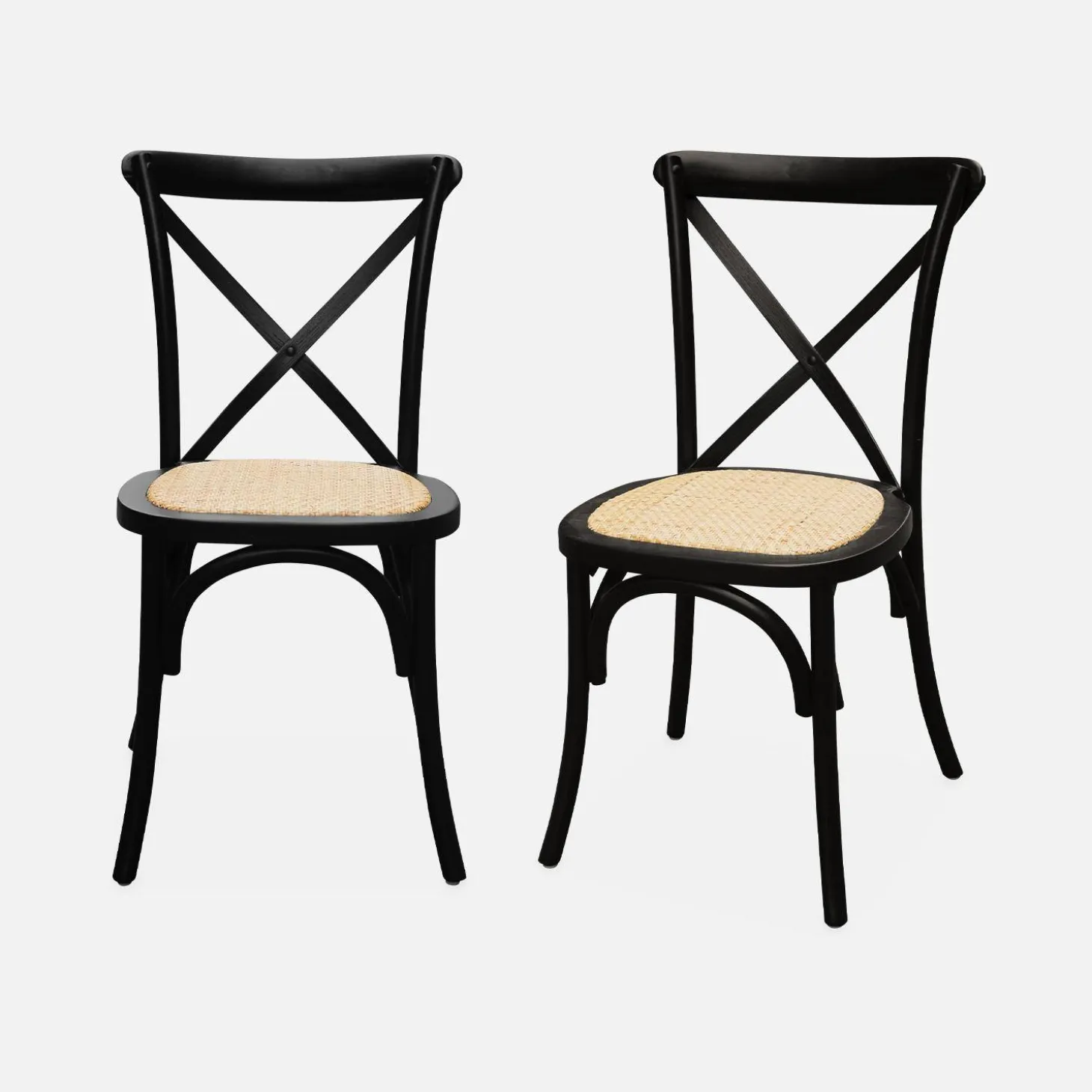 Silla de bistró vintage de madera, set de 2