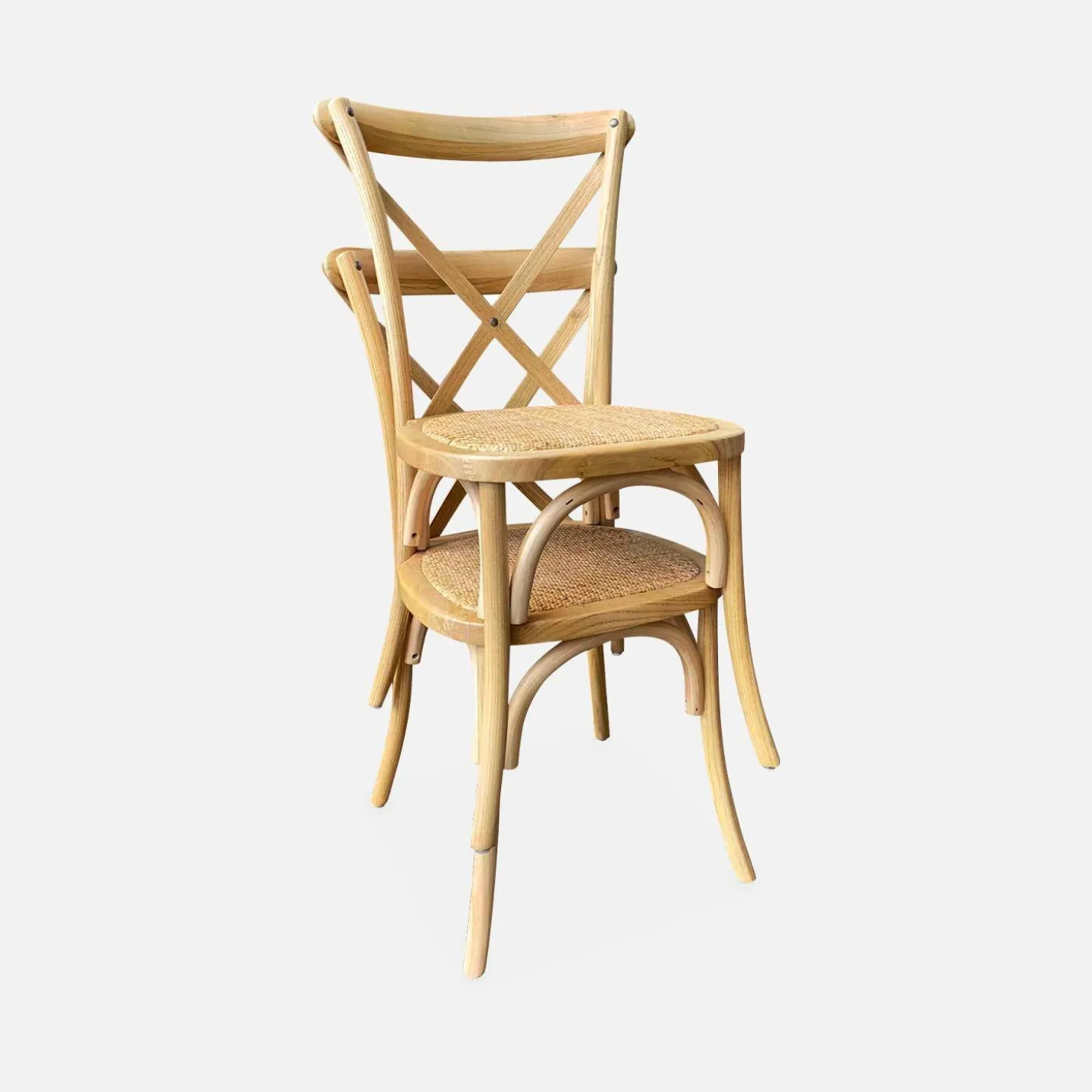 Silla de bistró vintage de madera, set de 4