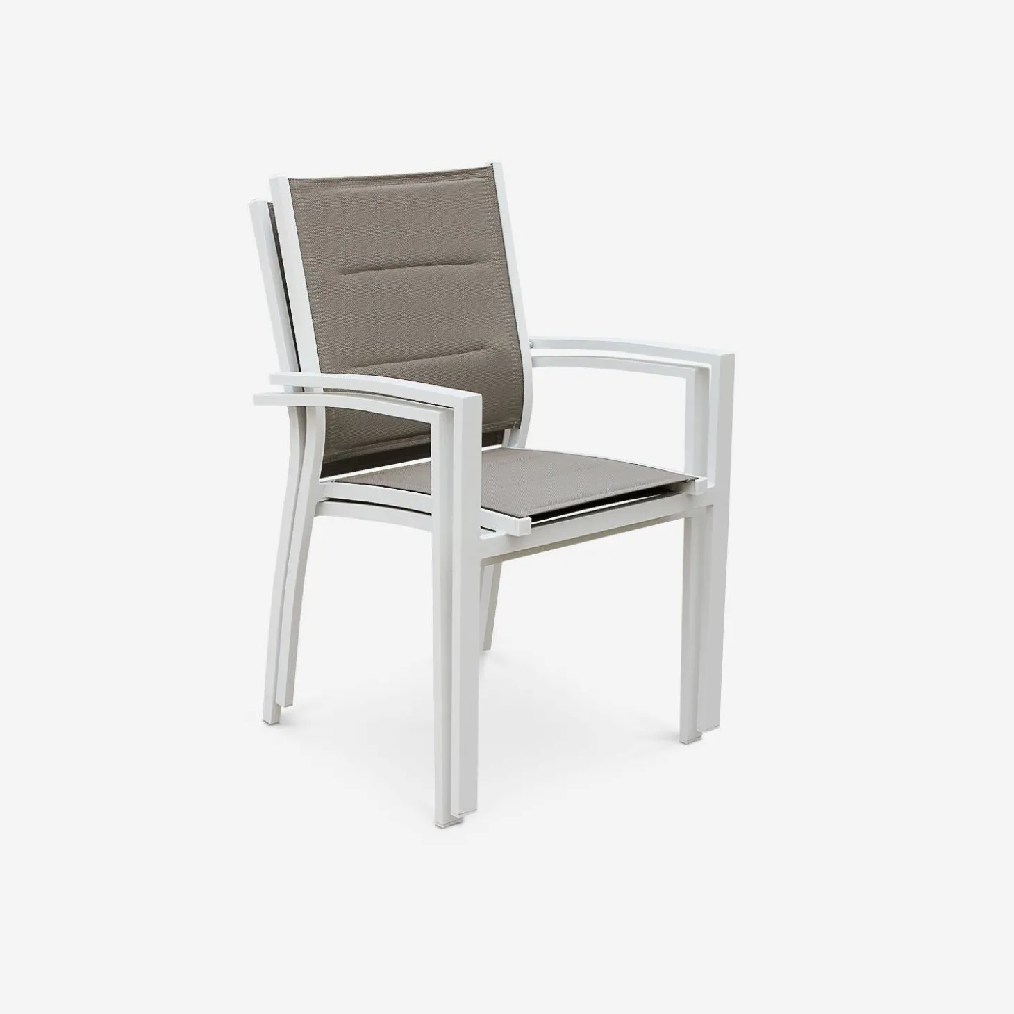 Silla de jardín apilable de aluminio, set de 2