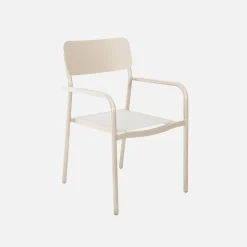 Silla de jardín apilable de aluminio, set de 4