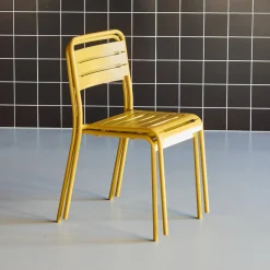 Silla de jardín bistró de acero, set de 2