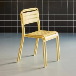 Silla de jardín bistró de acero, set de 2
