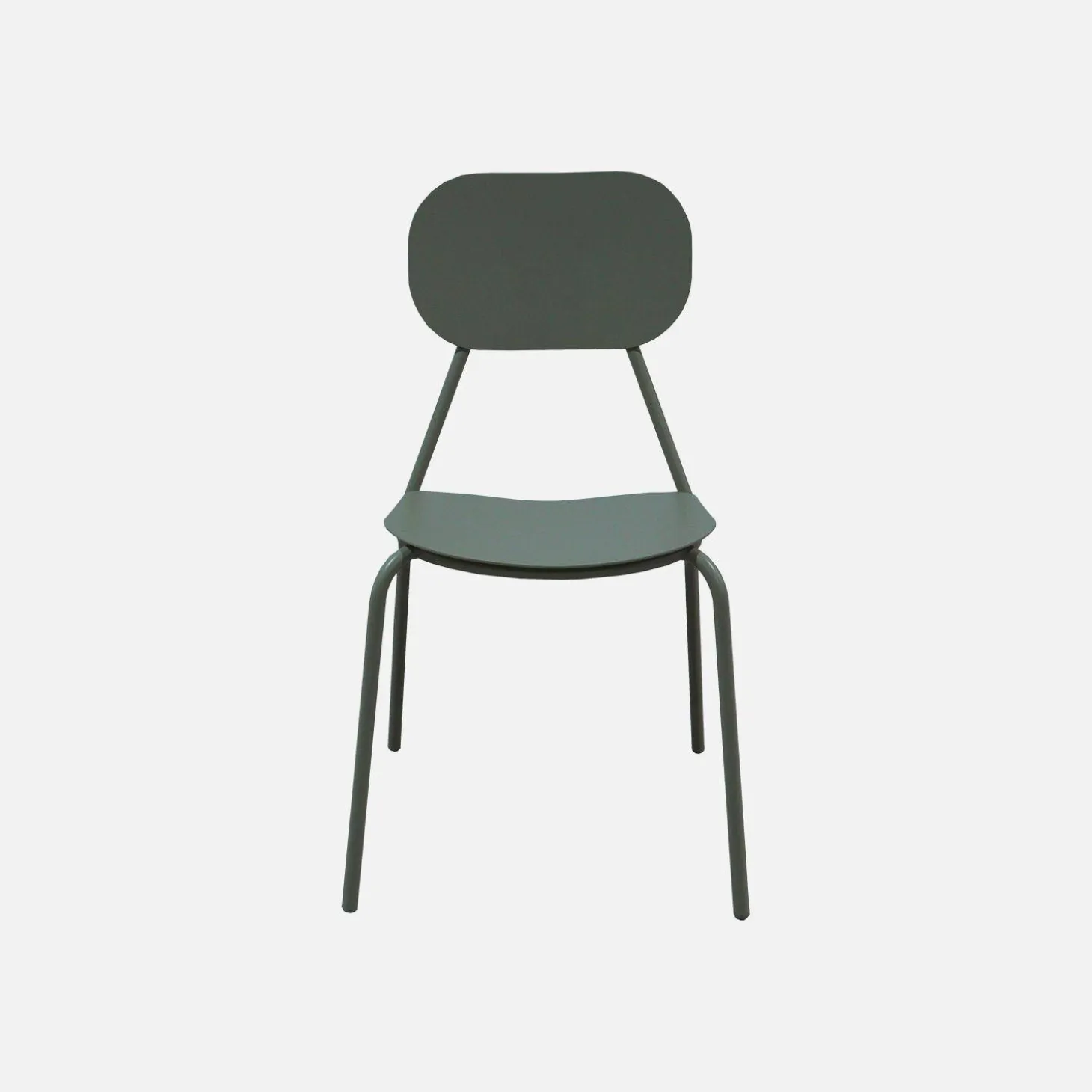 Silla de jardín de aluminio, set de 4