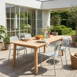 Silla de jardín de aluminio, set de 4