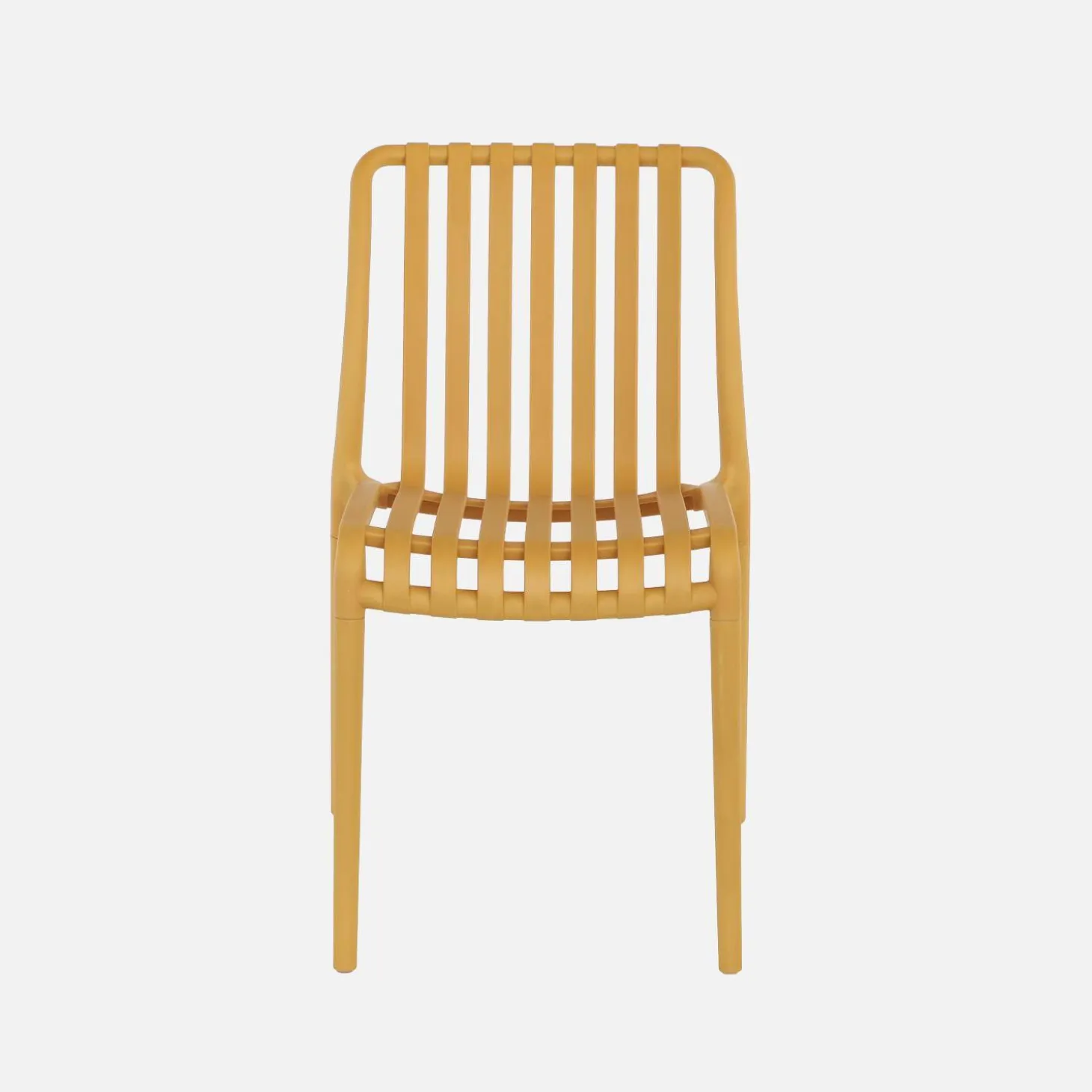 Silla de jardín de plástico, apilable, set de 4