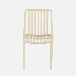 Silla de jardín de plástico, apilable, set de 4