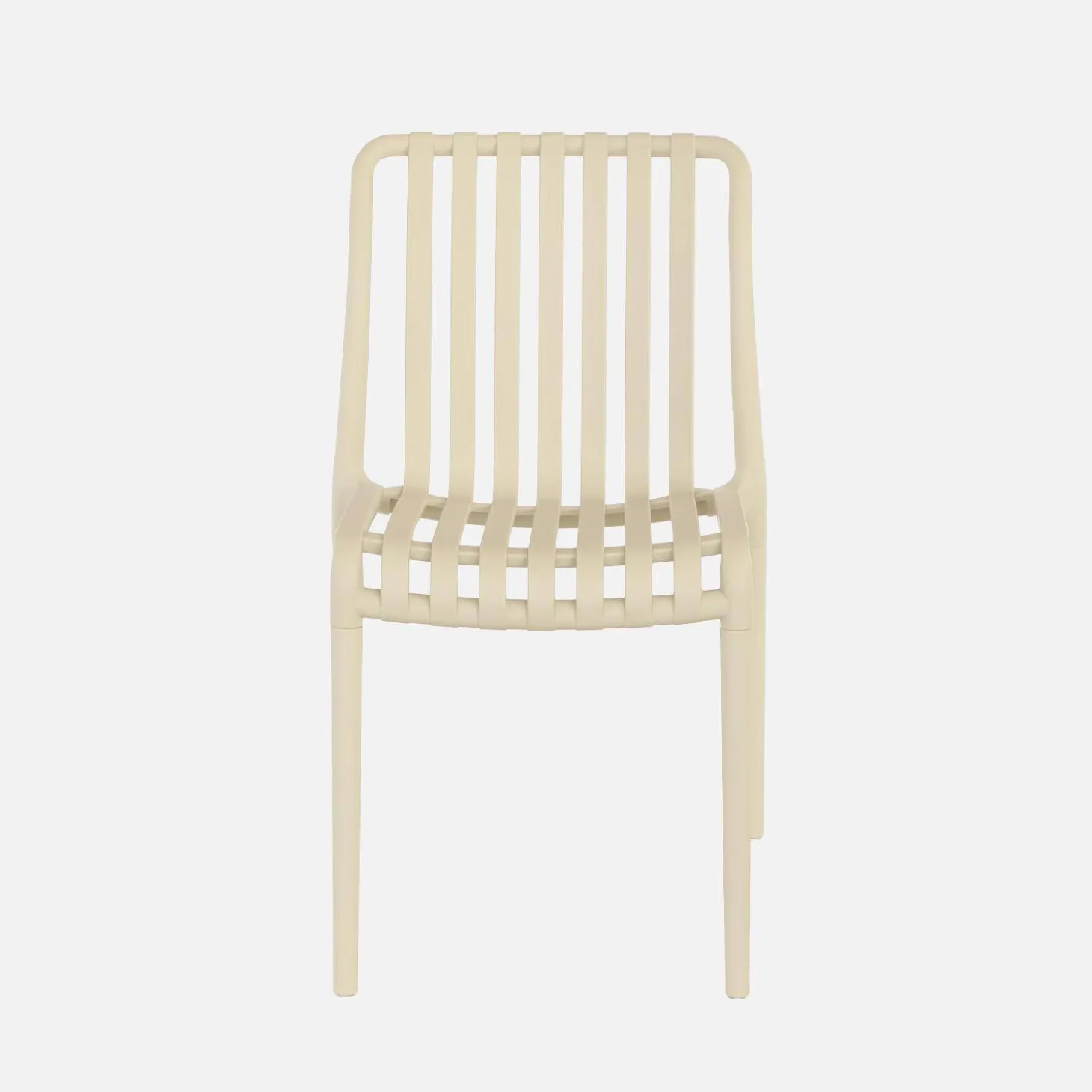 Silla de jardín de plástico, apilable, set de 4