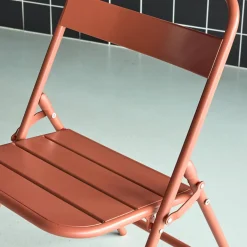 Silla de jardín plegable de acero, set de 4