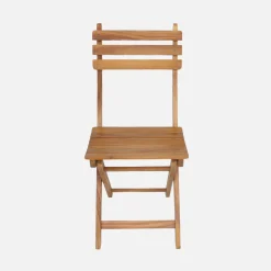 Silla de jardín plegable de madera de acacia (lote de 2)