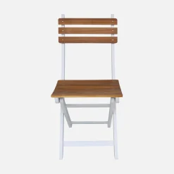 Silla de jardín plegable de madera de acacia (lote de 2)
