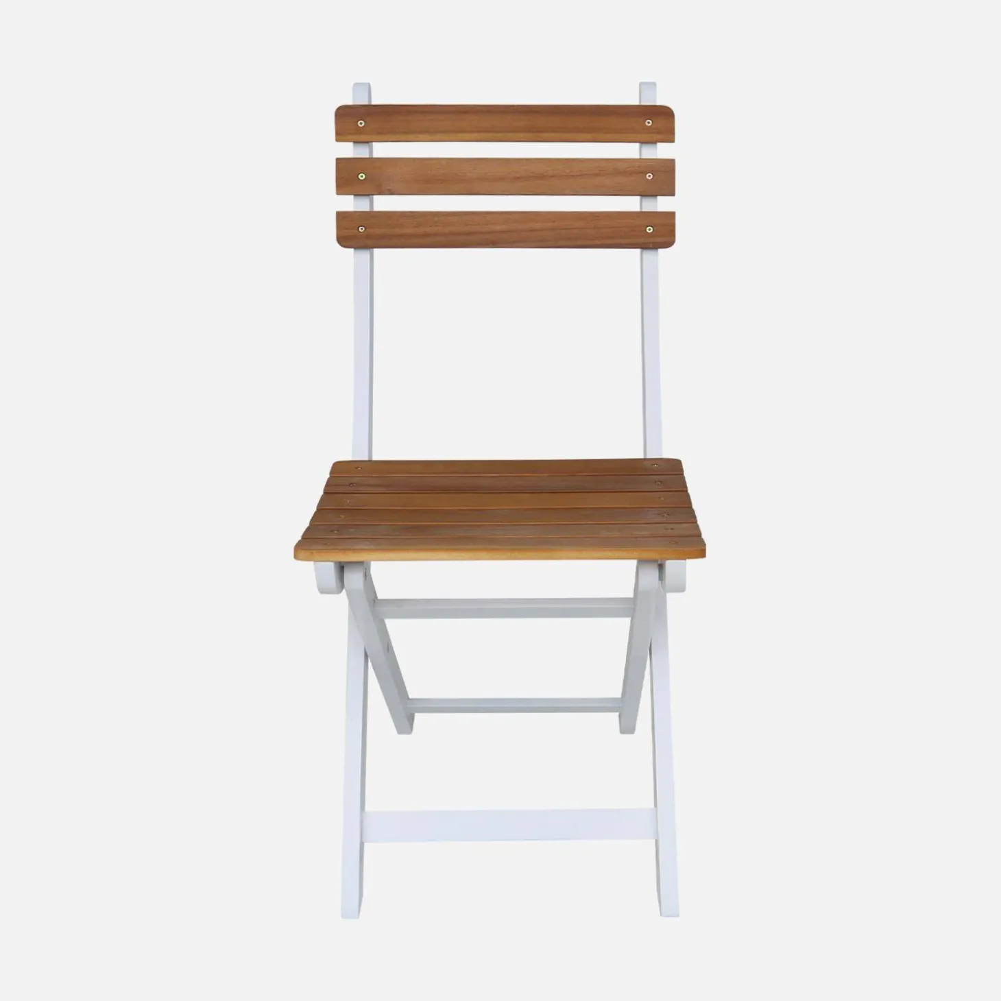 Silla de jardín plegable de madera de acacia (lote de 2)