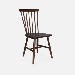 Silla de madera de hevea, set de 2