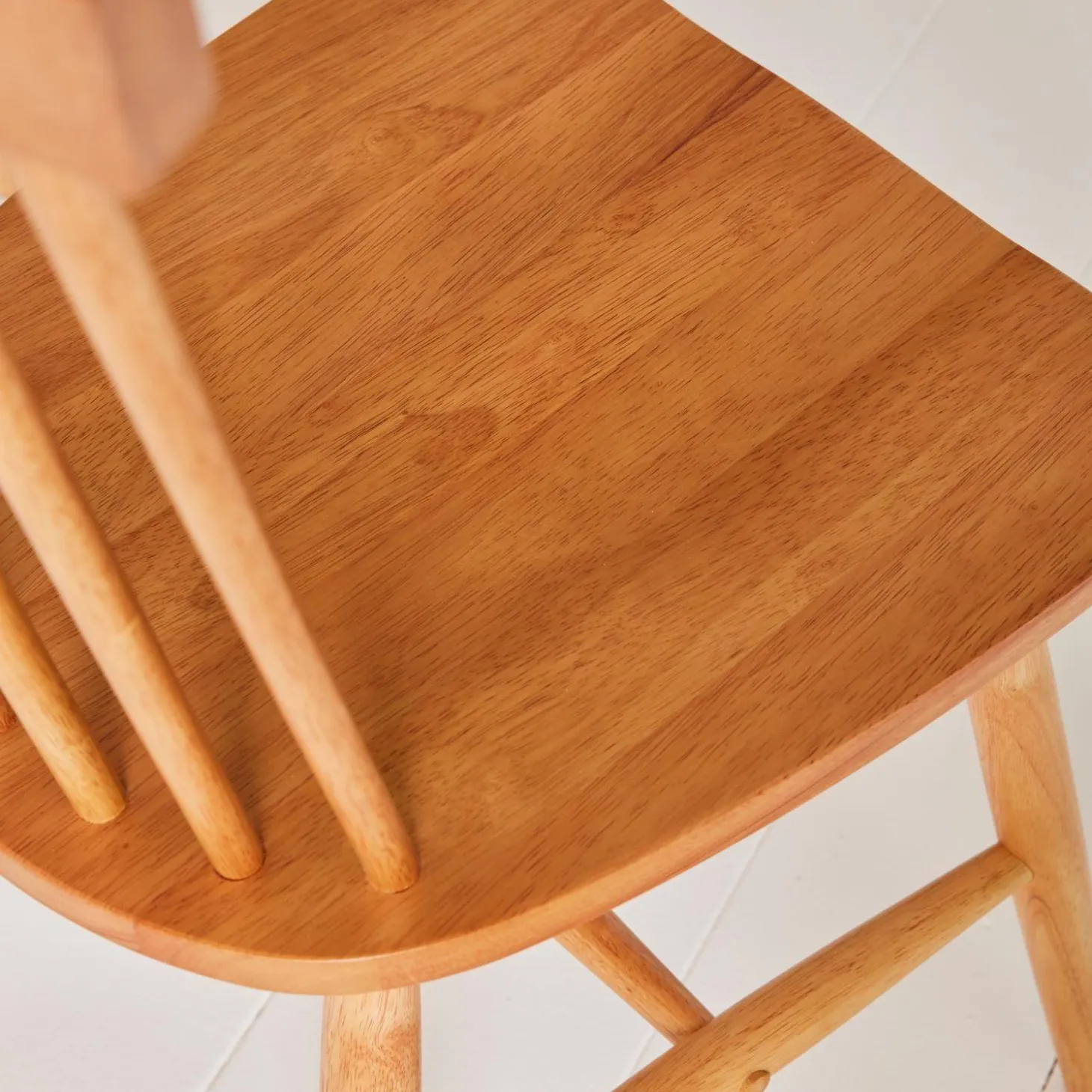 Silla de madera de hevea, set de 4