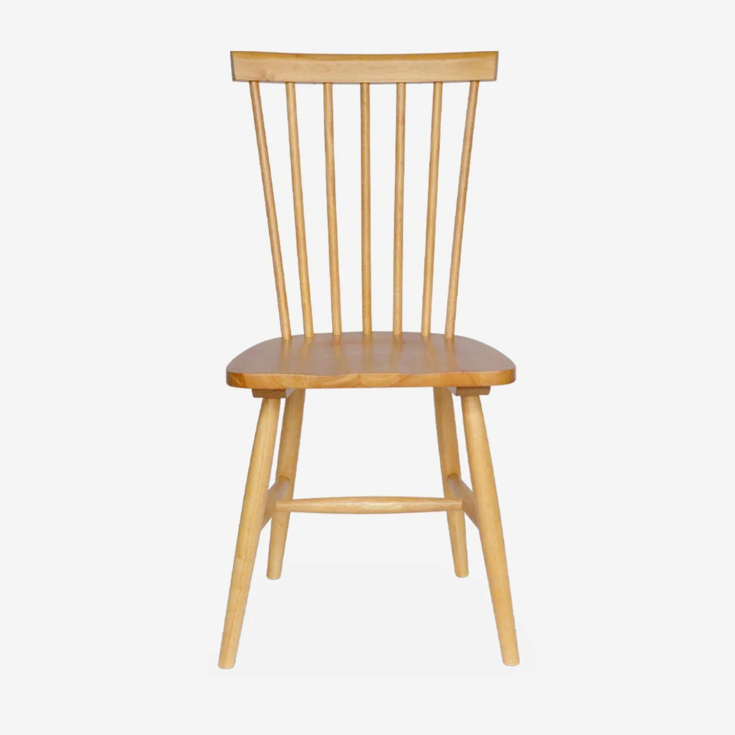 Silla de madera de hevea, set de 4