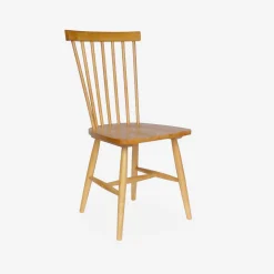 Silla de madera de hevea, set de 2