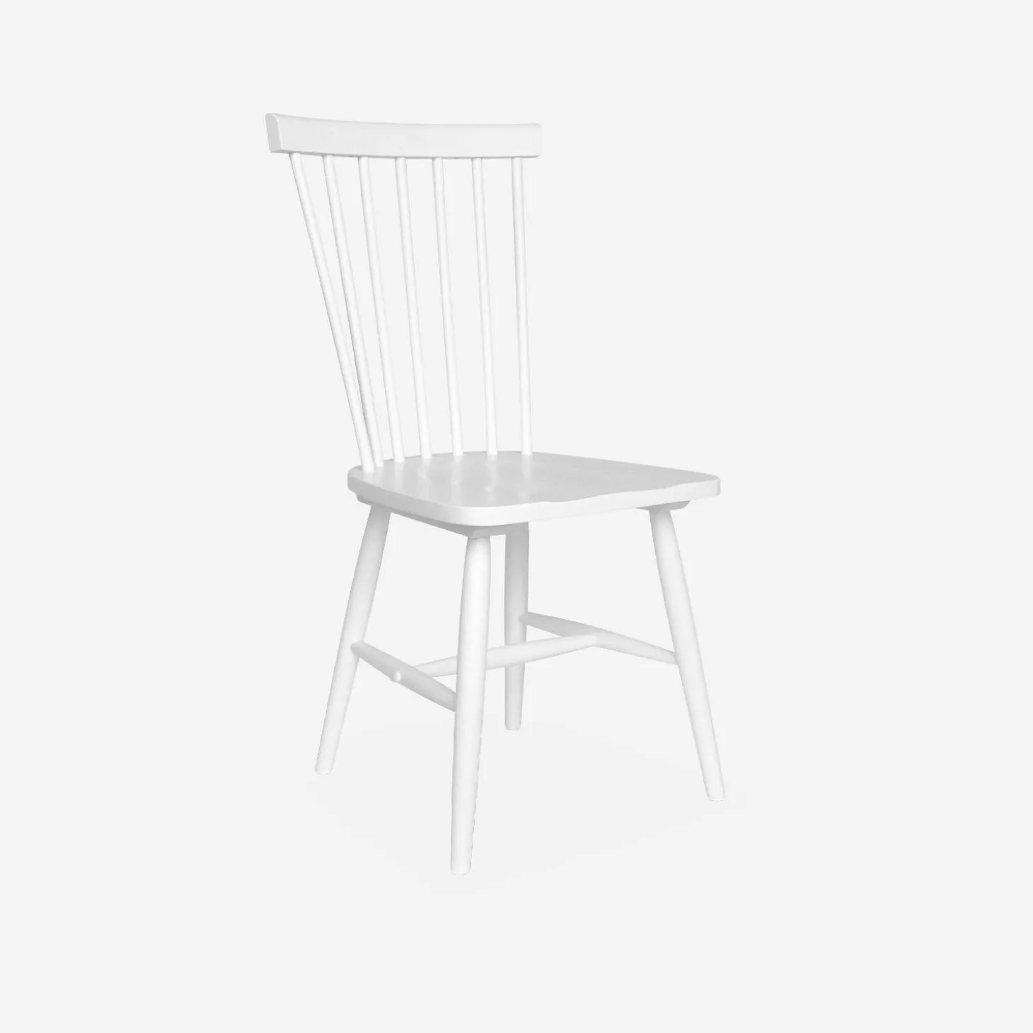 Silla de madera de hevea, set de 4