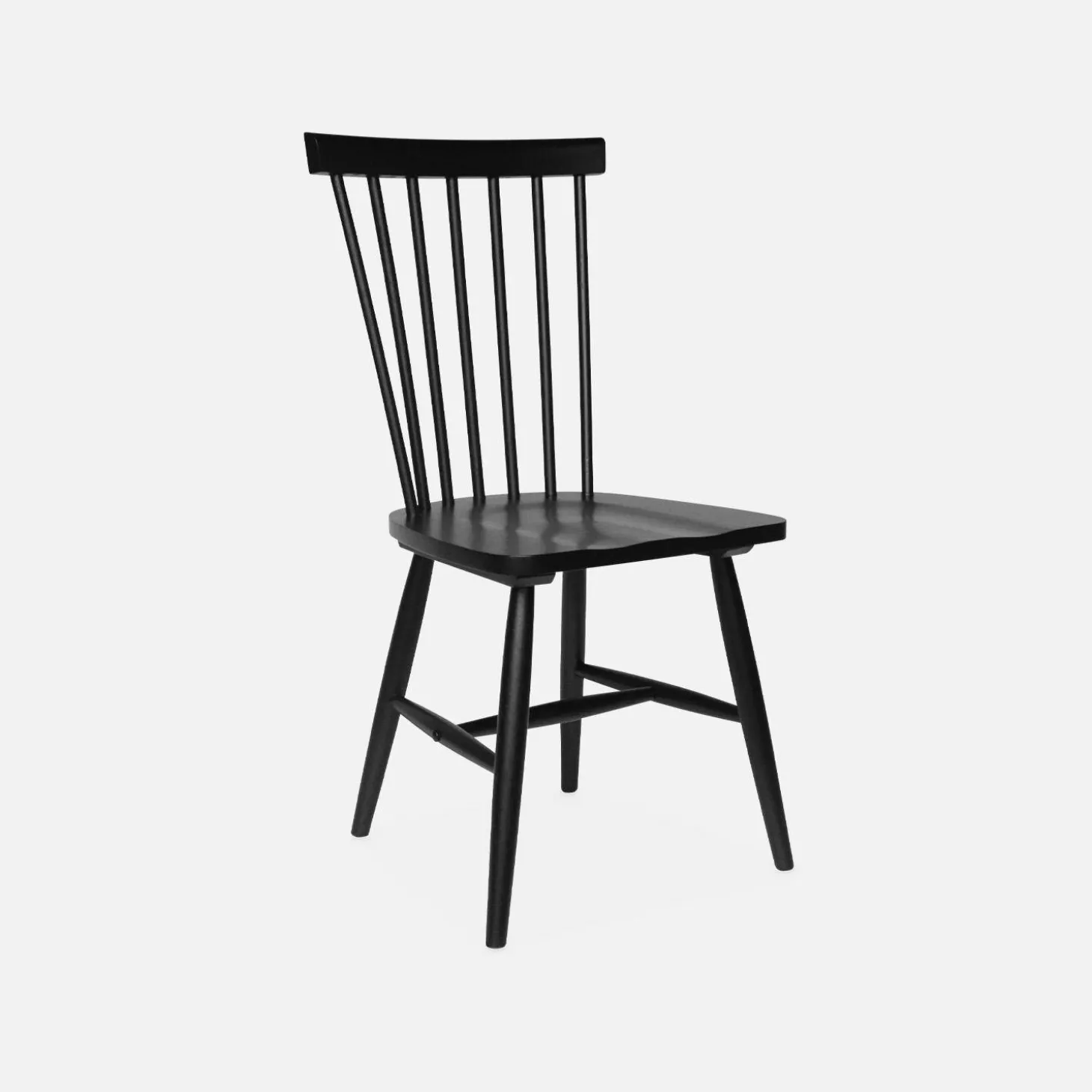 Silla de madera de hevea, set de 4